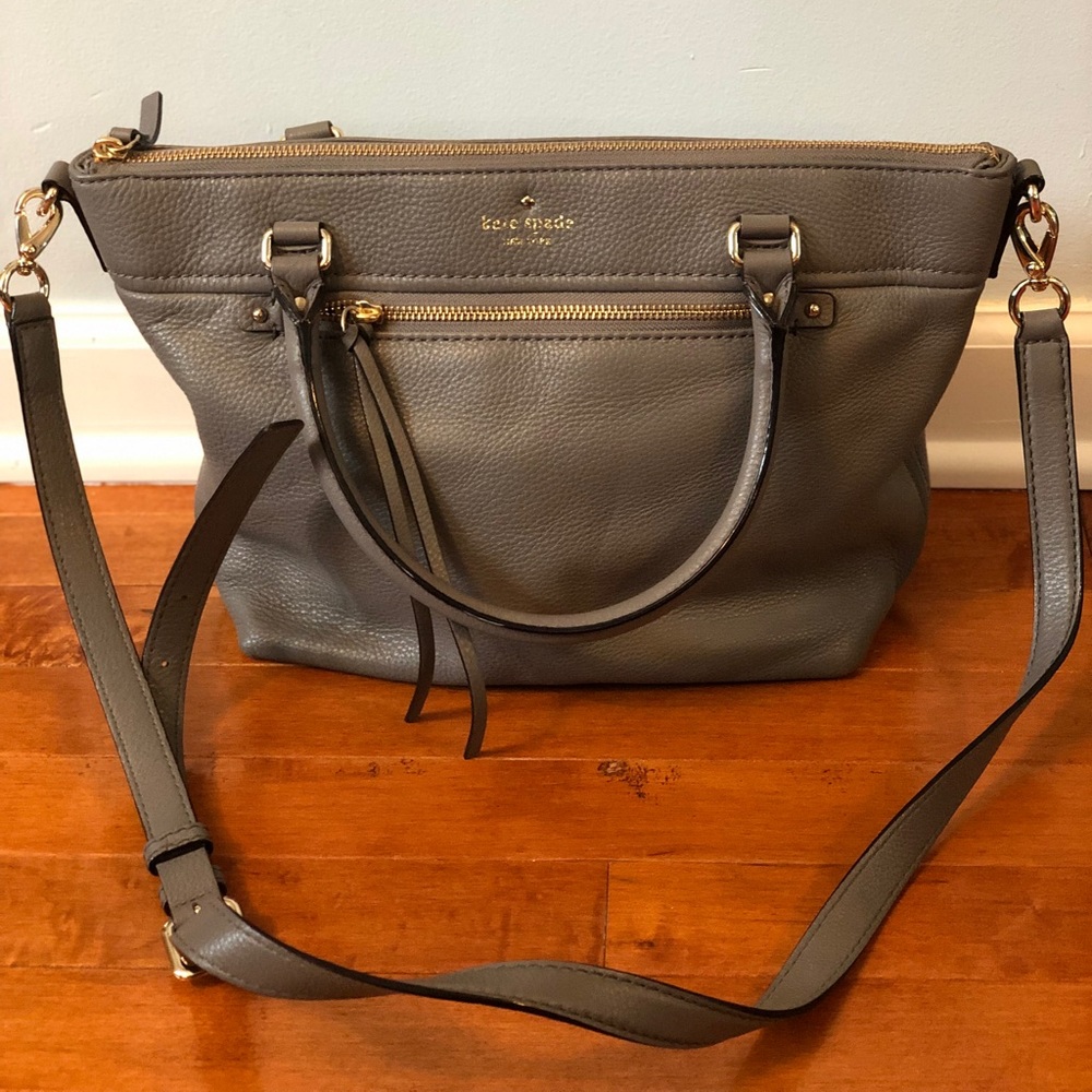 Kate Spade Grey Leather Crossbody Bag
